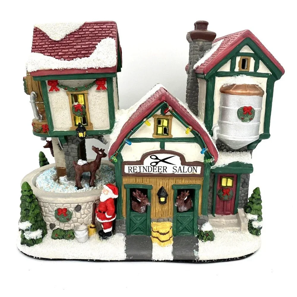 St. Nicholas Square Village - Reindeer Salon - Christmas House - Lights & Motion - Picture 3 of 12